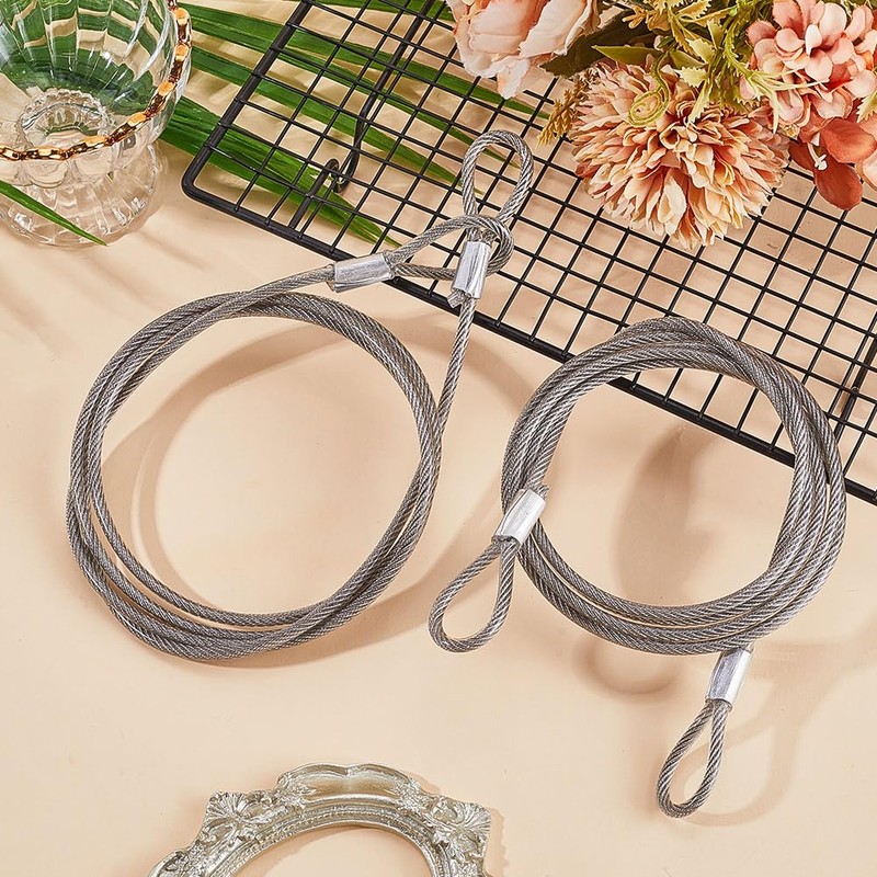 GORGECRAFT 2Pcs 1.4M Security Safety Cable Luggage Lock 4mm Braided