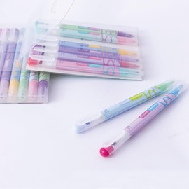 Stackable Highlighter, Set of 16 Colors Highlighters, Overlapping Colors, Fluorescent Markers with Oval Grip, Plastic Case, Multi-Colored, Painting, Markers, Notebook, Quick Drying Non-Toxic