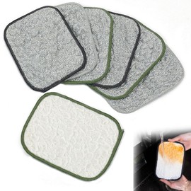 Set of 6 Dish Wire Cleaning Cloths, Multifunctional Stand, Reusable Metal Kitchen Cloths, Wet or Dry, Cleaning Household Dish Towels