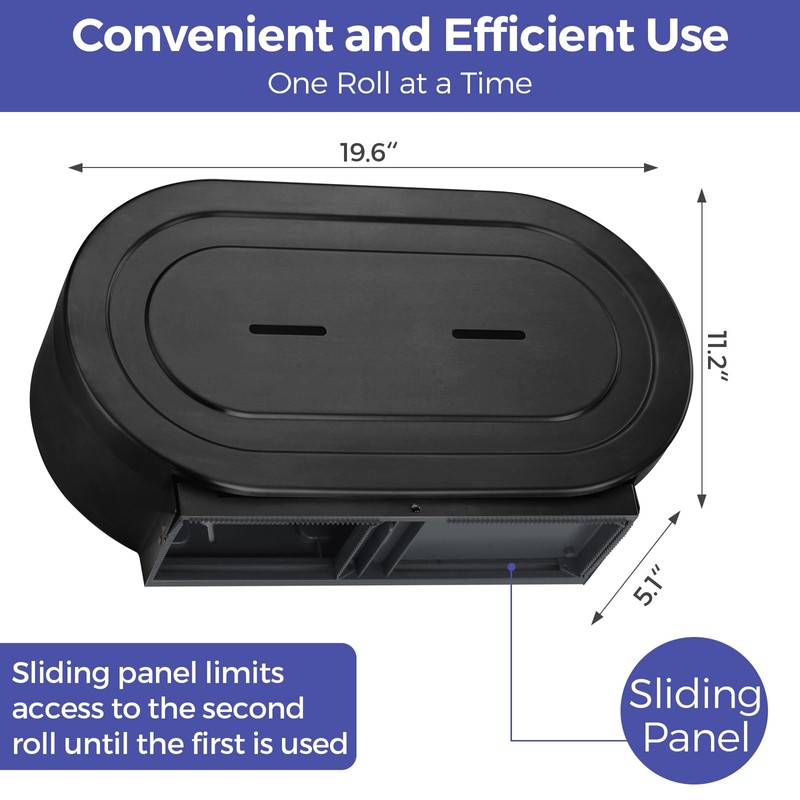 Stardrix Stainless Steel Twin Jumbo Toilet Paper Dispenser Wall Mount,