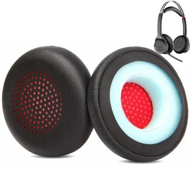 DowiTech Professional Replacement Earpads Cushion Compatible with Plantronics Voyager Focus UC B825 Headset Ear Pads with Skin-Friendly Leather and Memory Foam