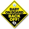 Baby On Board Back Off Car Sign Suction Cup Car