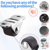 12Pcs Mini Caster Wheels, 1/2 Inch Rubber Rolling Wheels Low