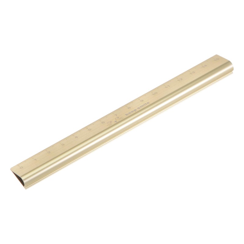 sourcing map Aluminium Hollow Scale Ruler 15 cm Metric Triangular