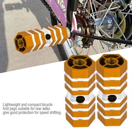 Broco Rear Axle Peg Bicycle Aluminium Alloy Pegs BMX Pegs (Gold)