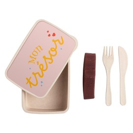 Fabulous Lunch Box with Cutlery Pink - Mon Trésor Bébé Mignon Parent - 700 ml
