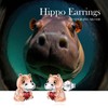 ABIGY Hippo Stud Earrings 925 Sterling Silver Hippo Stud Earrings
