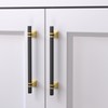 Lepatape 10 Pack 6-1/4 Inch Cabinet Pulls Black and Gold