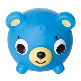 Jabber Ball Sankyo Toys Squeeze and Play Sound Ball - Neon Blue Bear
