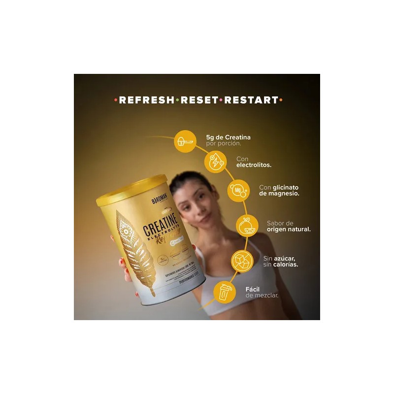 Creatina Monohidratada Birdman Refresher Electrolyte 500 Gr Lemon Lime