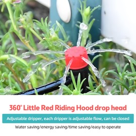 Automatic Drip Irrigation Kits for Garden 2x15m 4/7-inch Dispensing Tube DIY Garden Watering Irrigation System for Greenhouse Flower Bed Patio Lawn