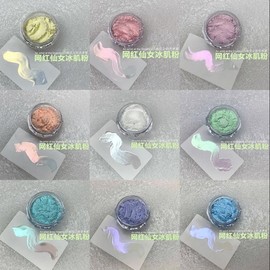New Arrival Sparkling Aurora Pink Fairy Clear Pearl Ice Snow Glitter Nail Art Decoration One Size/5 10ea