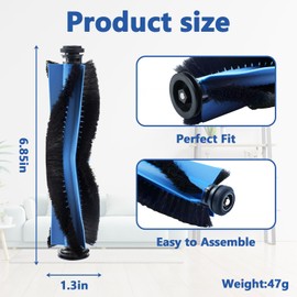2 Pack Roller Brush Compatible with eufy X10 Pro Omni Robot Vacuum Cleaner, Robot Vacuum Main Brush Replacement Parts