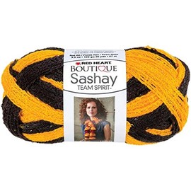 RED HEART Boutique Sashay Team Spirit Yarn, Gold/Black