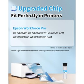 Yowell T11D2 Cyan Printer Cartridges Compatible with Epson T11D2 for Epson Workforce Pro WF-C5390DN WF-C5390DW WF-C5390DW BAM WF-C5890DWF WF-C5890DWF BAM (1 Cyan)