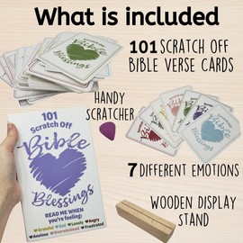 Read Me When Bible Verses Scratcher, Bible Verse Cards, Color Coded Bible Verses Gift, Religious Gifts for Women Christian, Bible Verses for Emotions and Feelings, Christmas Religious Mom Gift