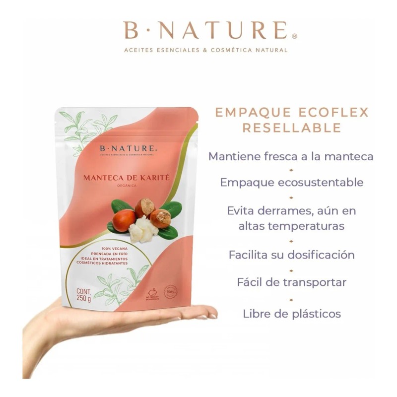 Manteca De Karité 250 Gramos Orgánica Pura Y Natural Bnature