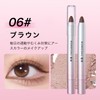HESBUTY アイシャドウスティック 発色鮮やか ハイライト兼用 多機能アイメイクペンシル 長時間キープ ウォータープルーフ 汗・皮脂に強い 立体感メイク 毎日のメイク（06-ブラウン）