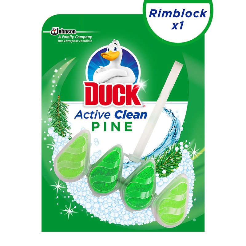 Duck Active Clean Toilet Rimblock Pine 38.6g (Pack of 8)