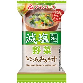 Amano Foods Reduced Salt Usual Miso Soup Vegetables 8 g × 10 Japan