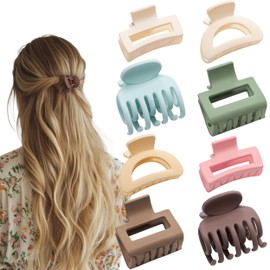 Small Hair Clips for Women Girls, 8 PCS Small Claw Clips for Thin/Medium Fine Hair 1.7 Inch Mini Matte Hair Jaw Clips Non-Slip Tiny Hair Clips 4 Style