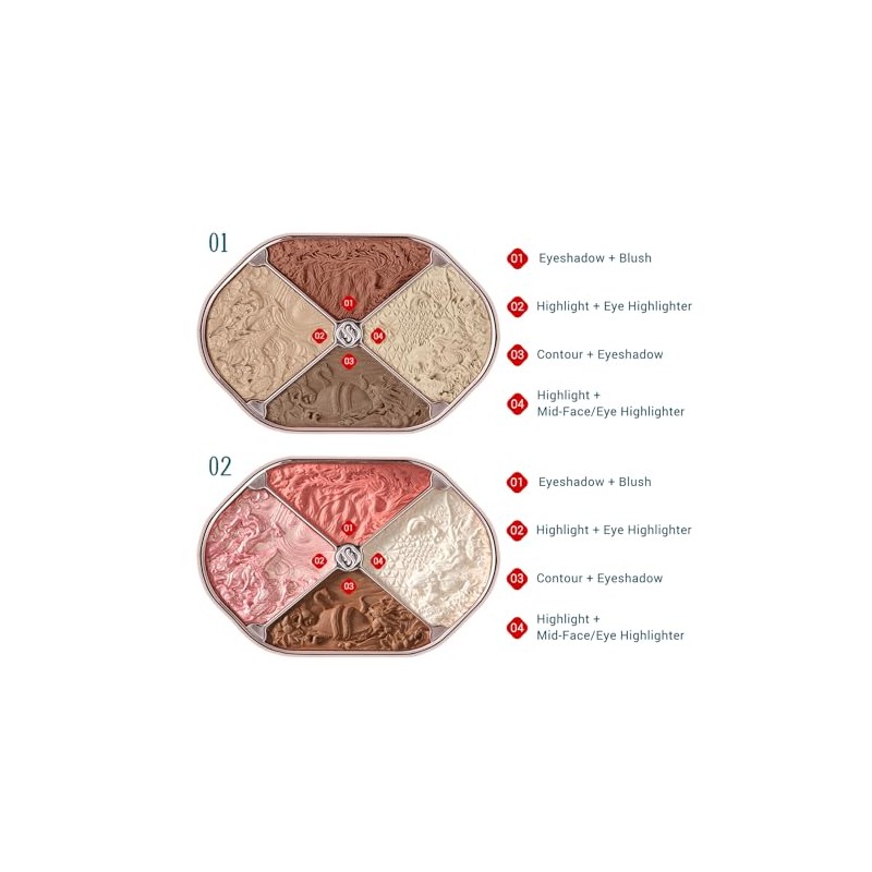 FLORASIS Paleta de Maquillaje para Esculpir Bestias Orientales 02