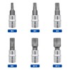 DAKCOS 6pcs Spline Socket Set,M-Type,M4-M12 for 1/4" Drive,Triple Square Spline