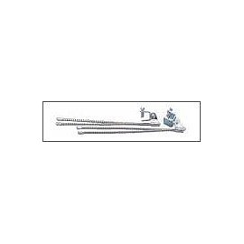 SUPERIOR 26-6331 Duplex Twin Curb Feeler, Chrome, 10.5" Long