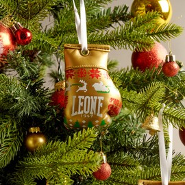 LEONE 1947 Small Decorative Boxing Glove Christmas Tree Christmas Decoration Unisex Adult Gold One Size