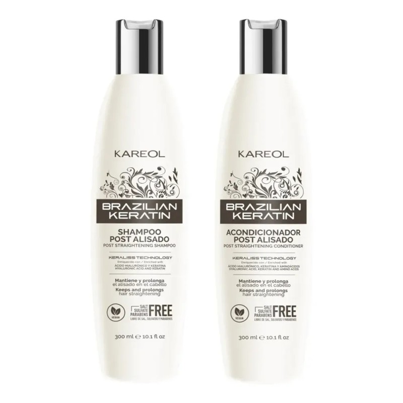 Kareol Shampoo Y Acondicionador · Post Alisado Brasileño
