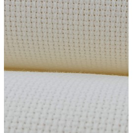 KCS 16CT Counted Cotton Cross Stitch Aida Cloth Fabric (Cream, 12" x 59")