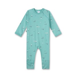 Sanetta Boys' Jumpsuit Green Practical and Comfortable Romper Made of Soft Organic Cotton for Boys Baby Overall Size, Green