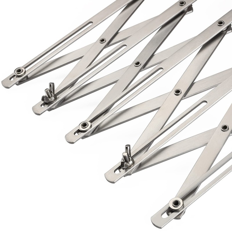 5-Wheel Stainless Steel Pastry Cutter - Expandable Pasta Roller for