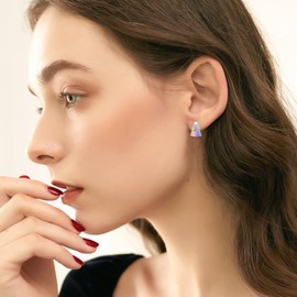 Badminton Earrings Sterling Silver Sports Stud Earrings Fitness Jewelry Gifts for Women