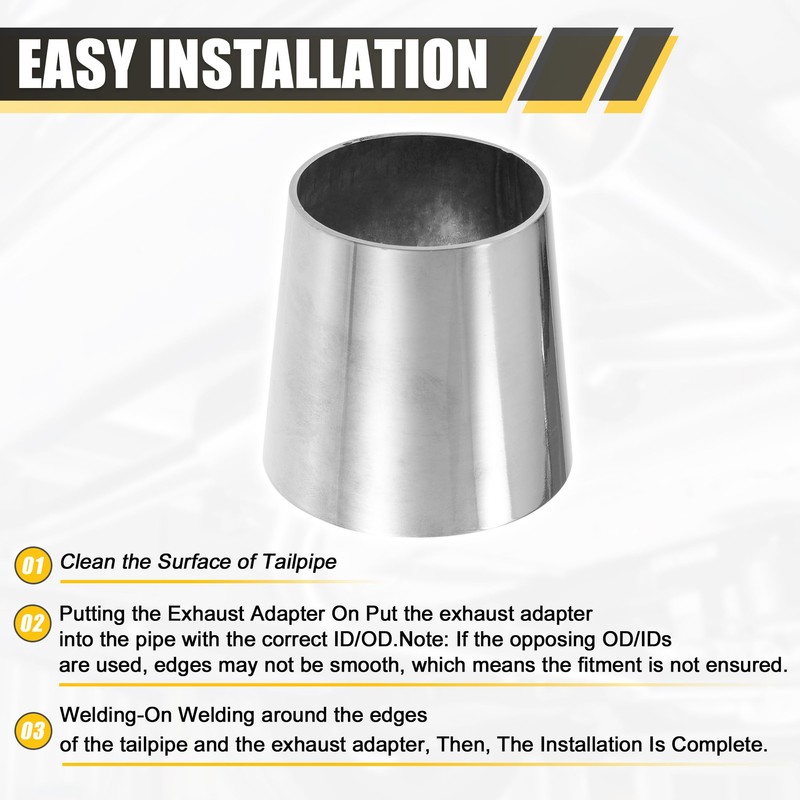 X AUTOHAUX 2pcs Car Mandrel Exhaust Elbow Pipe Concentric Reducer