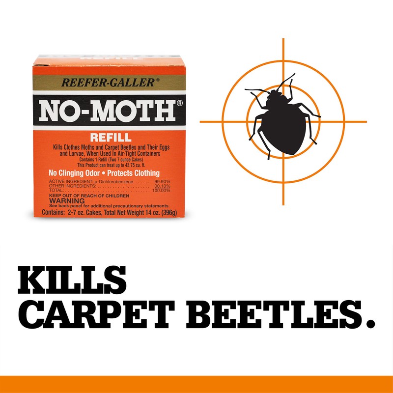 NO-Moth Closet Hanger Refills - Moth Cakes for Hanger Storage,