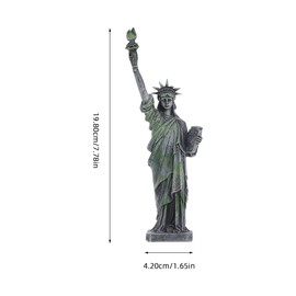 PRETYZOOM Statue of Liberty Ornament Resin Small Statue 7.8 Inch Fish Tank Decoration New York City Decor Small Tabletop Decor Aquarium Accessories