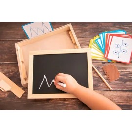 Bandeja Didáctica Montessori Ingeniacreacartaspizarr Doble Color Trazos                                                                               