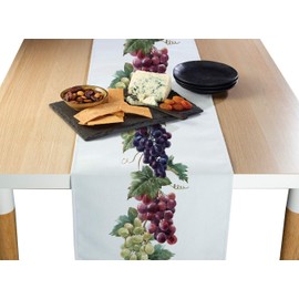 Fabric Textile Products, Machine Washable, 100% Milliken Polyester, Tablecloths, Table Runners, Napkins, & Outdoor Tablecloths, Grape Vine Garland (12" x 72")