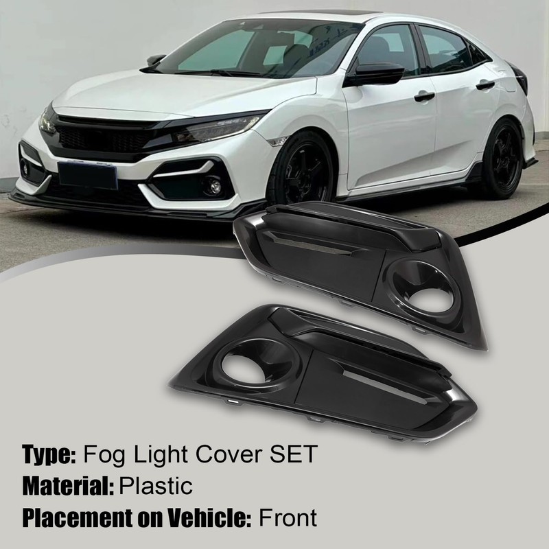 FZJDSD 1Pc Fog Light Cover Set Compatible with Honda Civic