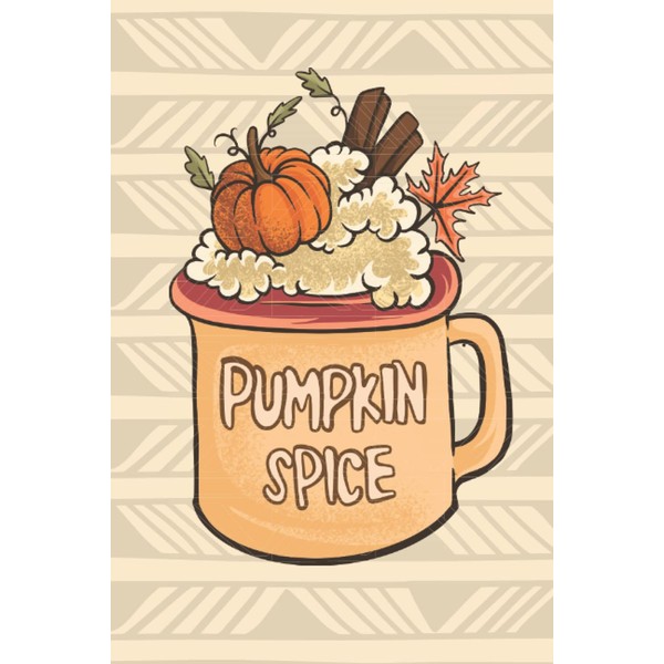 Pumpkin Spice Latte Notebook/Journal: 6x9 Inches ,120 page lined notebook.