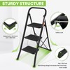 3 Step Ladder, SPIEEK Folding Step Stool with Wide Anti-Slip