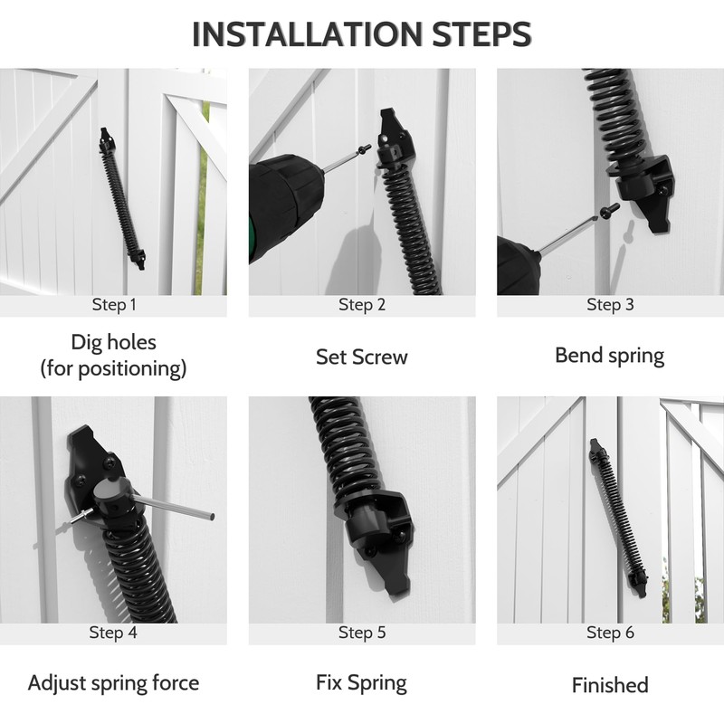 SANKEYTEW 14" Gate Spring Self Closing Heavy Duty Outdoor Door