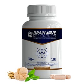 Brainwave Nootropics® Brain Supplement | Mental Performance & Cognitive Function | Premium & High Strength | Ashwagandha 1000mg - Lion's Mane 1000mg - L-Theanine 300mg - Vitamins D3, B5, B12, Zinc