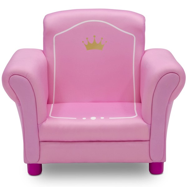 Delta Children Princess Crown Kids Upholstered Chair, Pink