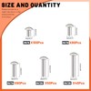 Tanstic 330Pcs M4 Solid Aluminum Brazier Head Rivets, 6mm 10mm