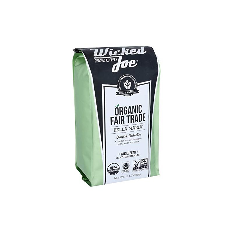 Wicked Joe Coffee Bella Maria Whole Bean, 12 oz