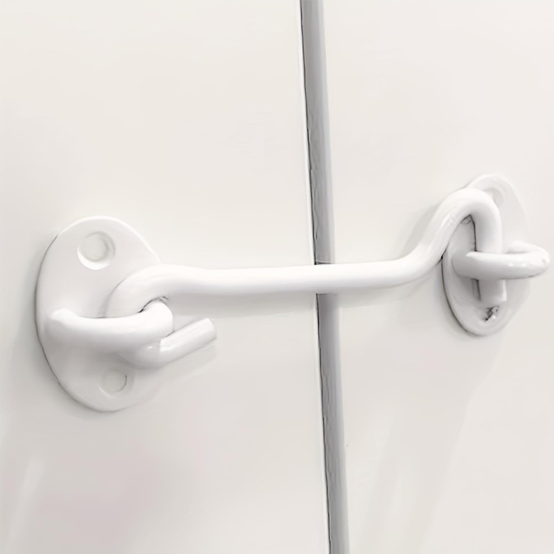 6-Inch Stainless Steel Cabin Hooks - White Gate Hook &