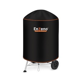 Enzeno Weatherproof Barbecue Cover, 71 x 68 cm, Gas Grill Cover, Dustproof Grill Tarpaulin for Weber, Brinkmann, Char Broil, Black