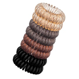 Spiral Hair Rubber Phone Cord Shape Hair Elastic Ponytail Spring Rubber Coil Hair Tie Hair Coil Durable Non-marking 8 Piece Set 4 Colors